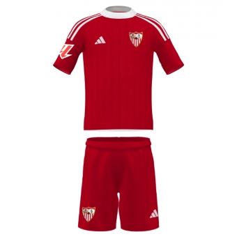 Billige Fotballdrakt Sevilla Replika Bortedraktsett Barn 2025-26 Kortermet (med bukser)